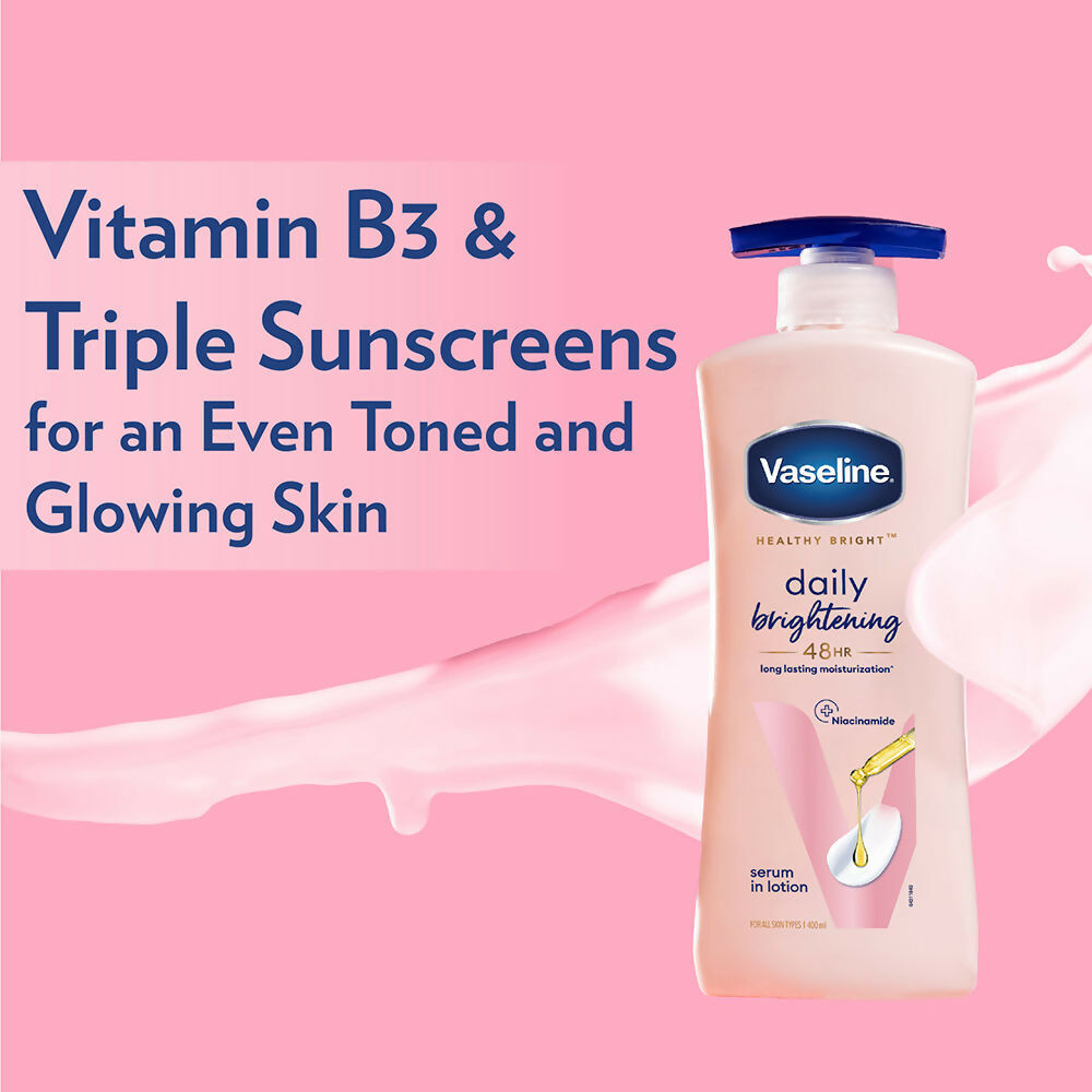 Vaseline Healthy Bright Daily Brightening Body Lotion & Gluta-Hya Flawless Glow Serum-In-Lotion Combo