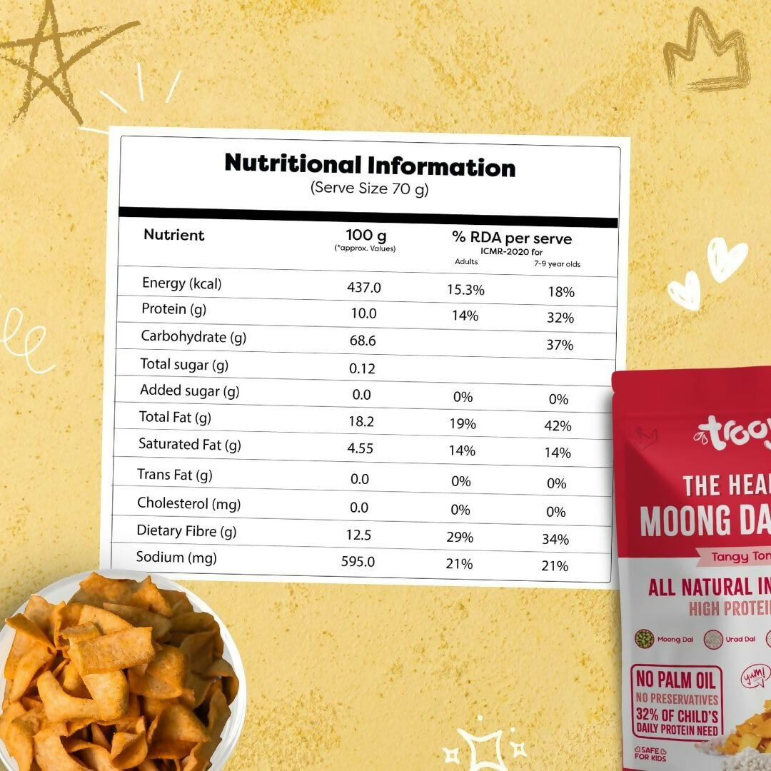 Troovy Healthy Tangy Tomato Moong Dal Chips