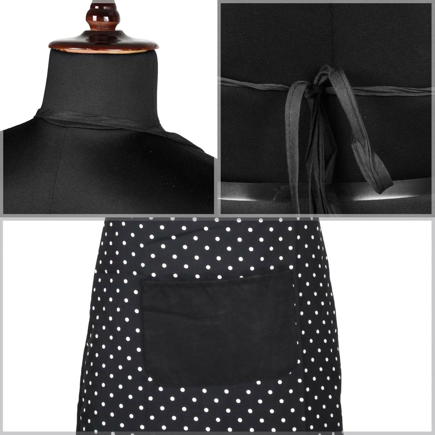 Kuber Industries Kitchen Apron Restaurant & Chef For Women & Men-Black