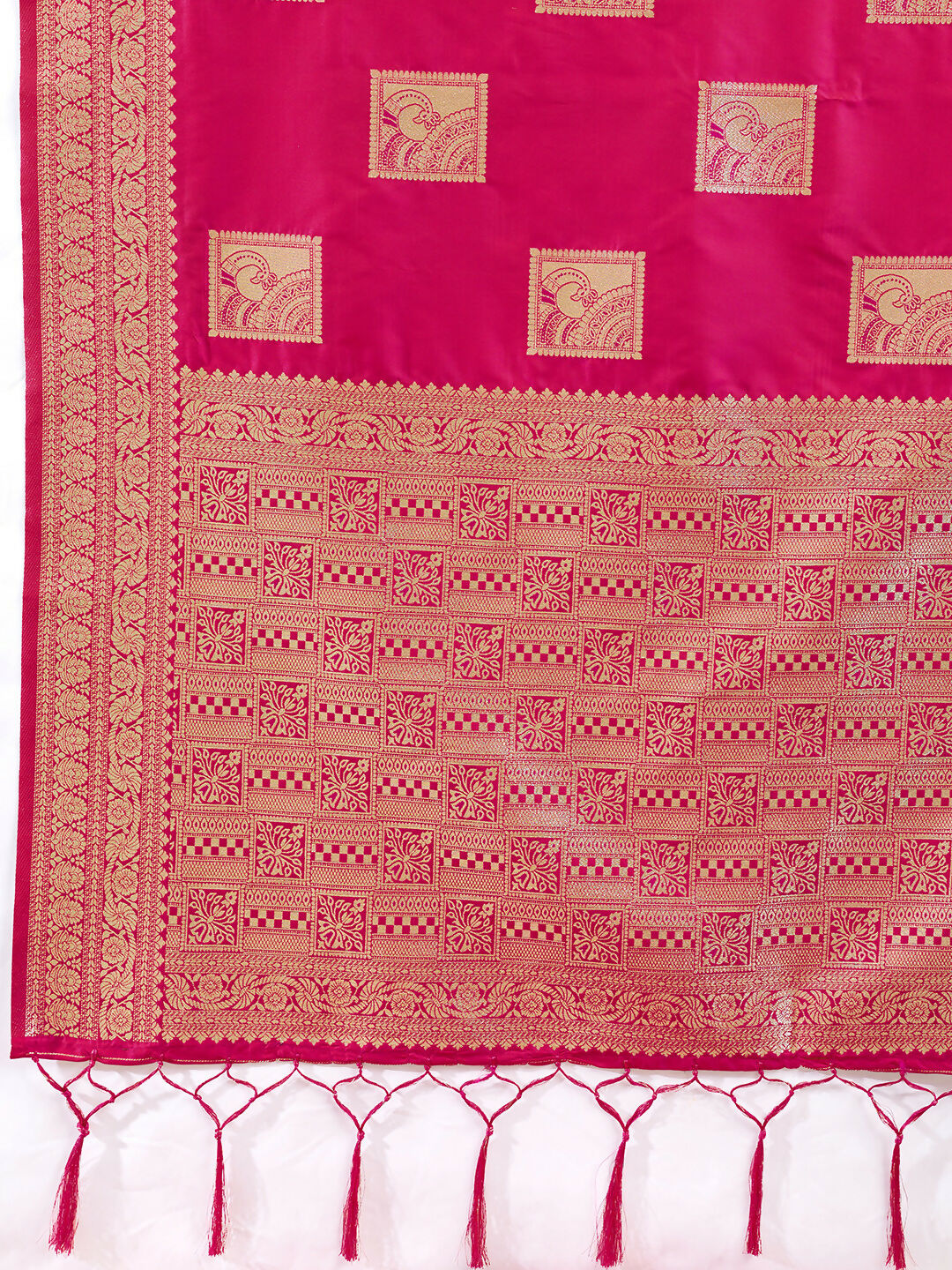 Shree Shyam Fashion Magenta Silk Blend Saree
