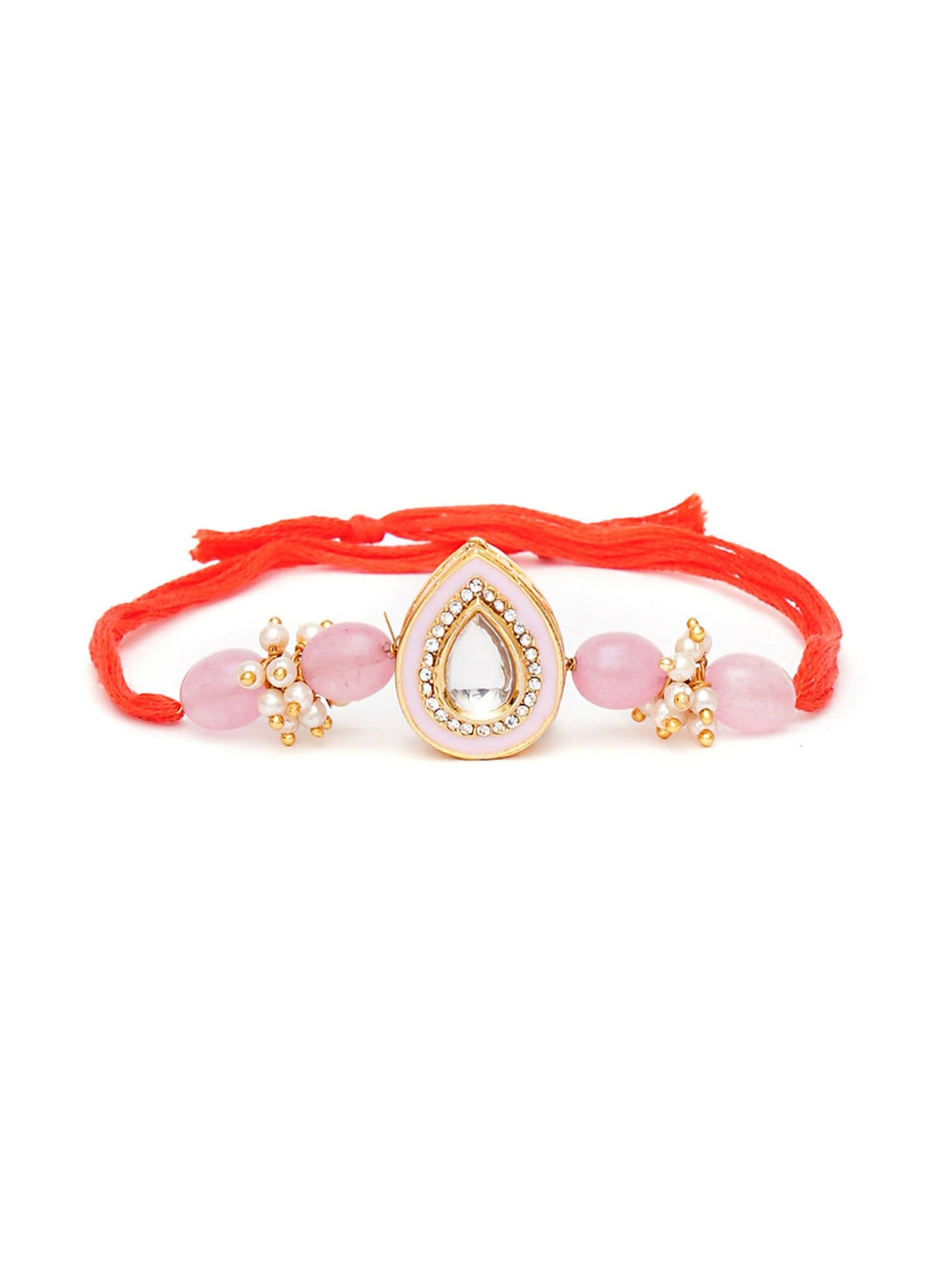 Designer kundan Rakhi - Ruby Raang