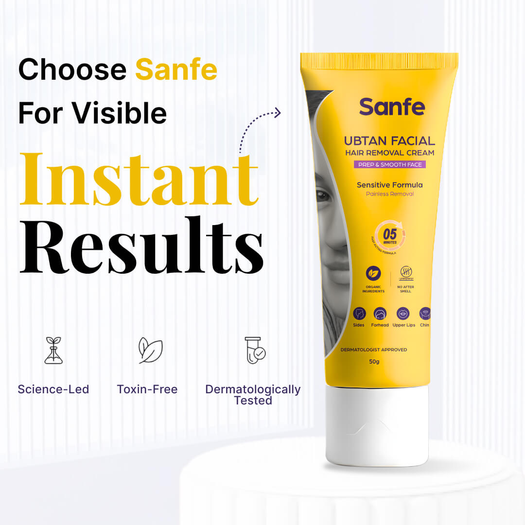Sanfe Ubtan Facial Hair Removal Cream - 50 gms