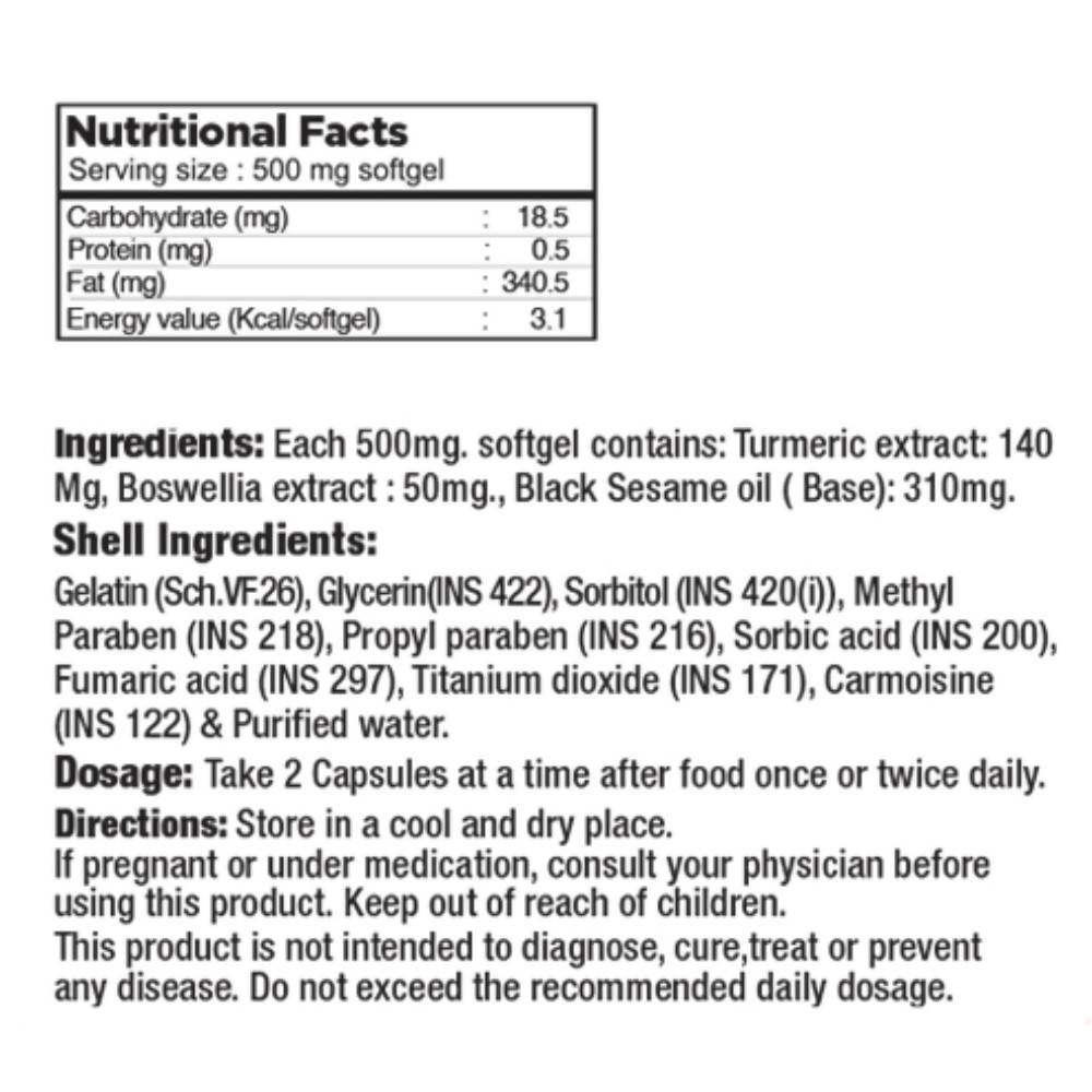 Curegarden Natural Rhulief Softgels