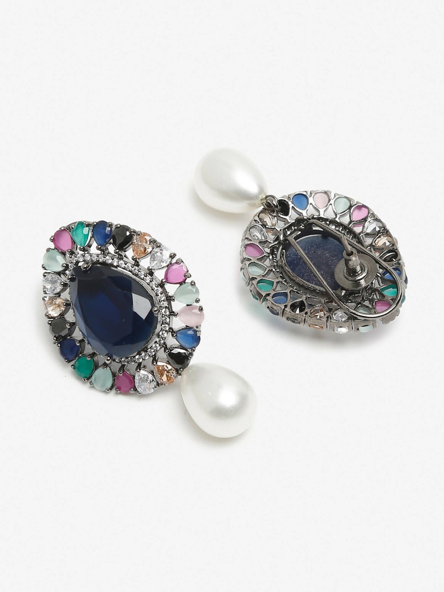 Multicoloured Contemporary Studs Earrings - Ruby Raang