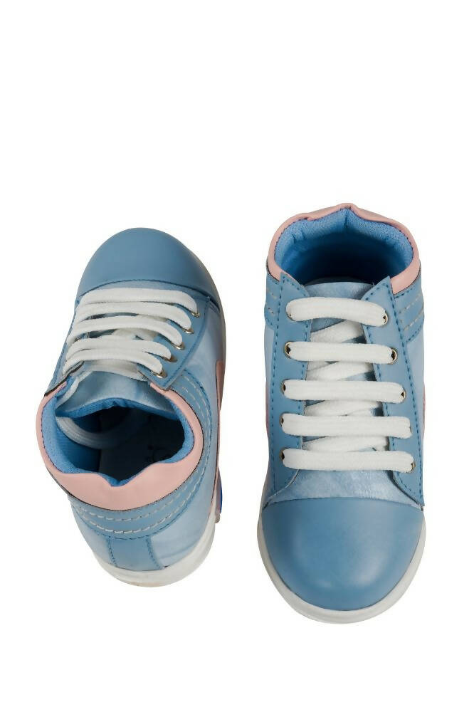 Tiny Bugs For Boys & Girls Party Wear Boots - Sky Blue