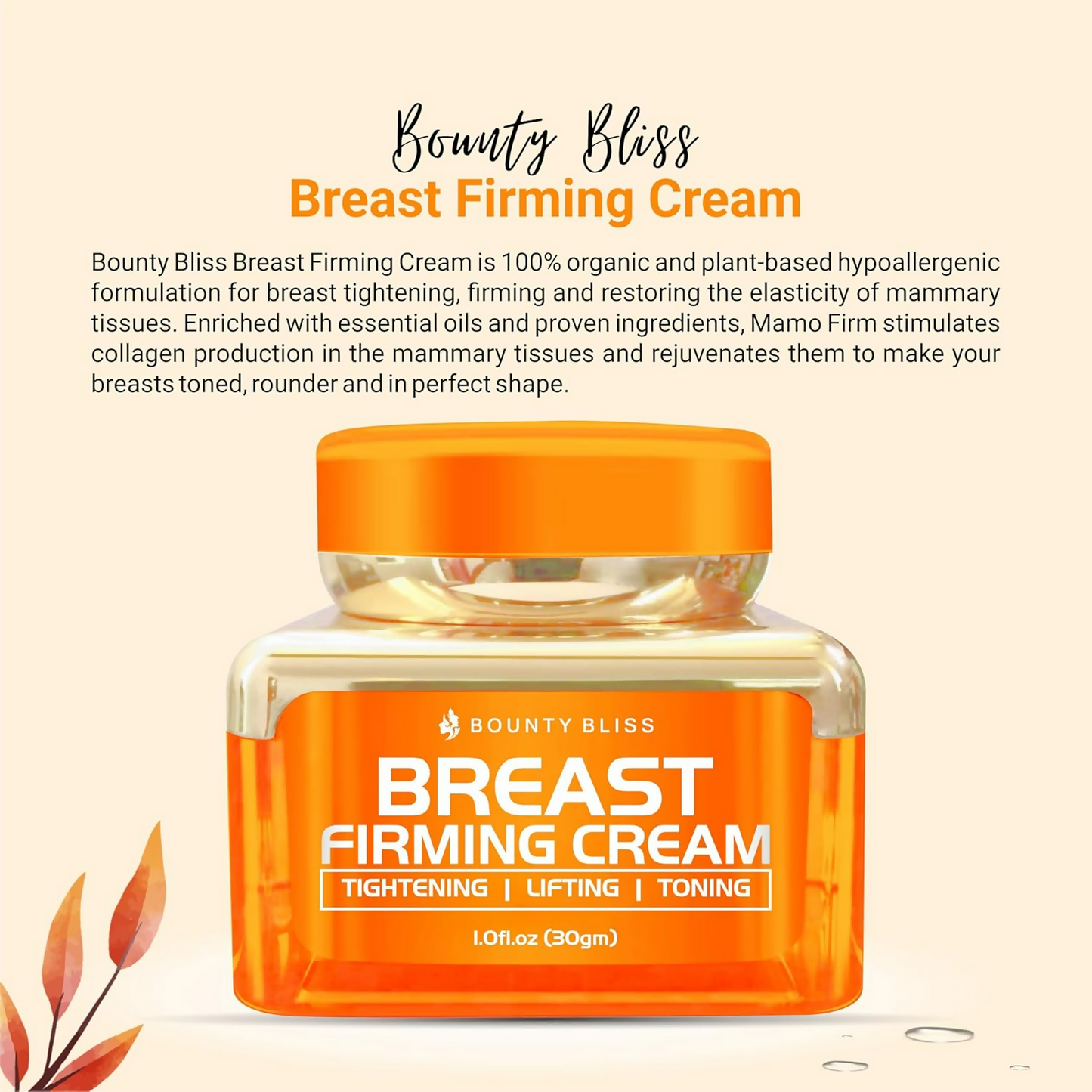 Bounty Bliss Breast Firming Cream Natural Breast Enhancement
