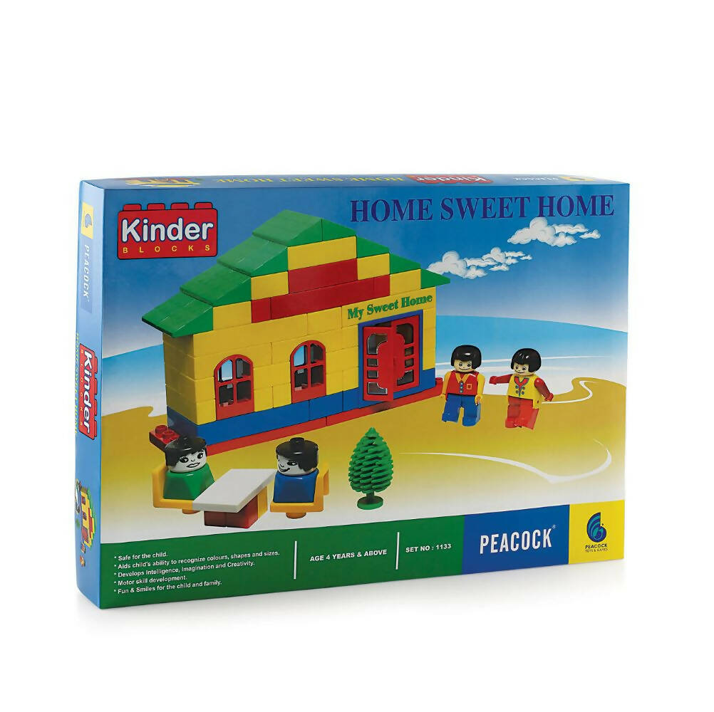 Peacock Home Sweet Home Learning & Educational Building Interlocking Blocks Set For Kids