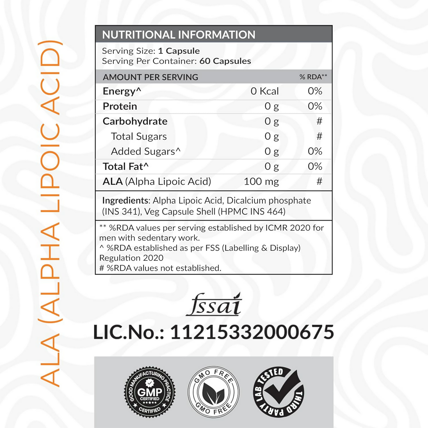 As-It-Is Atom Ala (Alpha Lipoic Acid) Veg Capsules