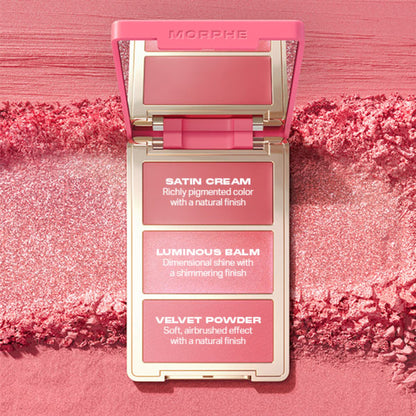 MORPHE Cheek Thrills Multi Finish Face Trio - Beach Bonfire