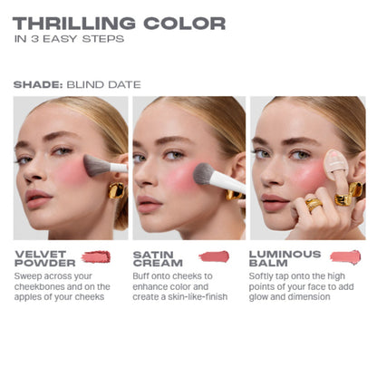 MORPHE Cheek Thrills Multi Finish Face Trio - Beach Bonfire