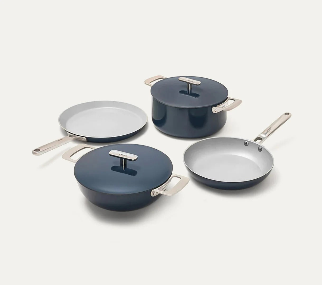 Ember Complete Cookware Set of 4 Stainless Steel Handle