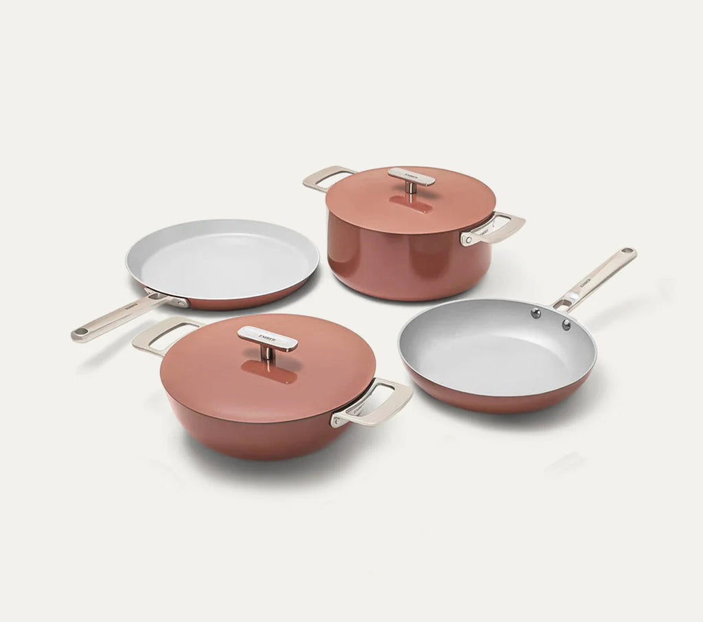 Ember Complete Cookware Set of 4 Stainless Steel Handle