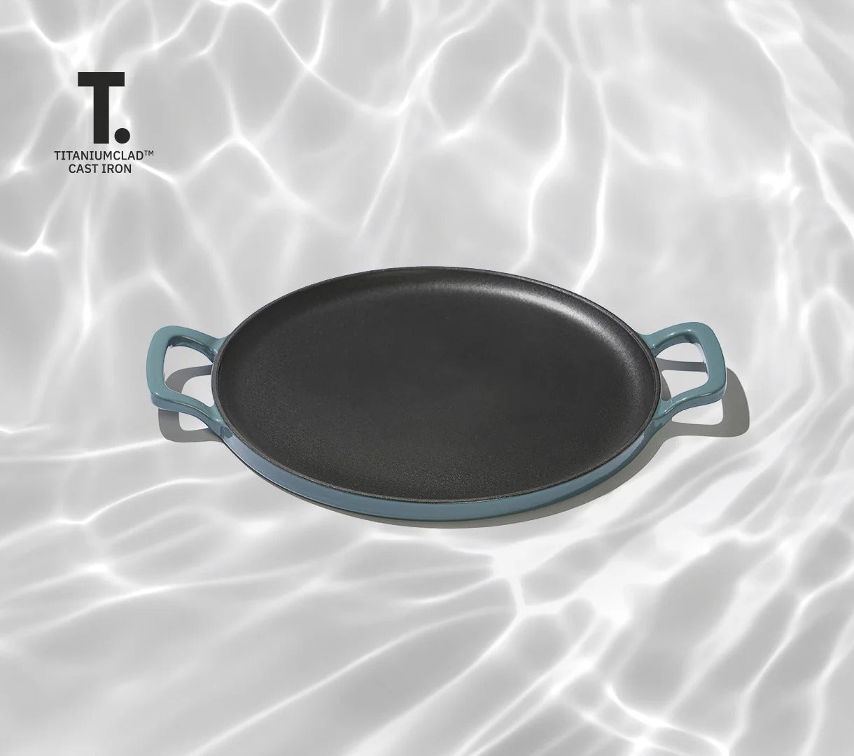 Ember TitaniumClad Ti-Enamel Cast Iron Tawa 30cm No-Season Rust-Proof