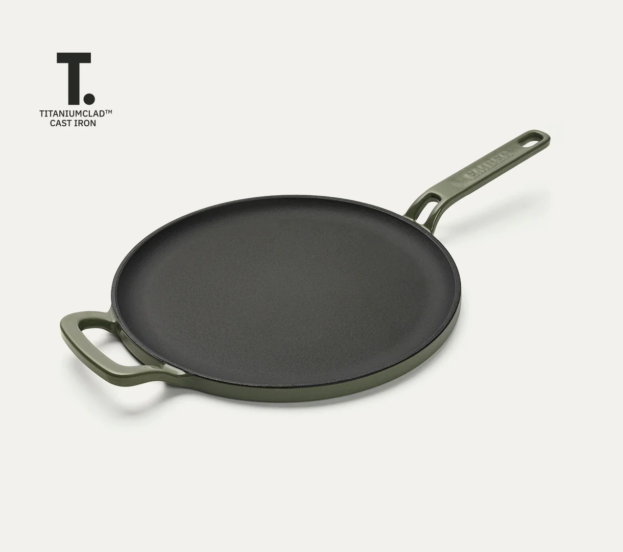 Ember TitaniumClad Ti-Enamel Cast Iron Tawa 27cm No-Season Rust-Proof