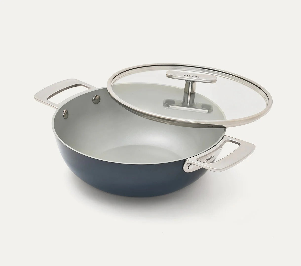Ember Kadai 24cm Florence Collection Stainless Steel Handle Ceramic Non-Stick