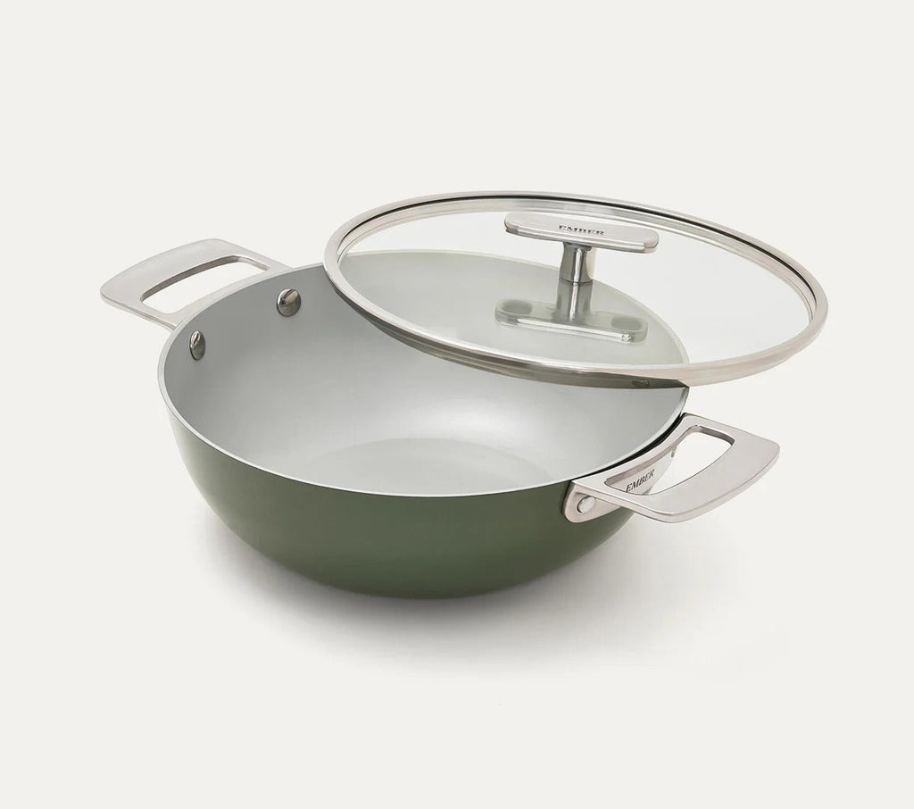 Ember Kadai 24cm Florence Collection Stainless Steel Handle Ceramic Non-Stick