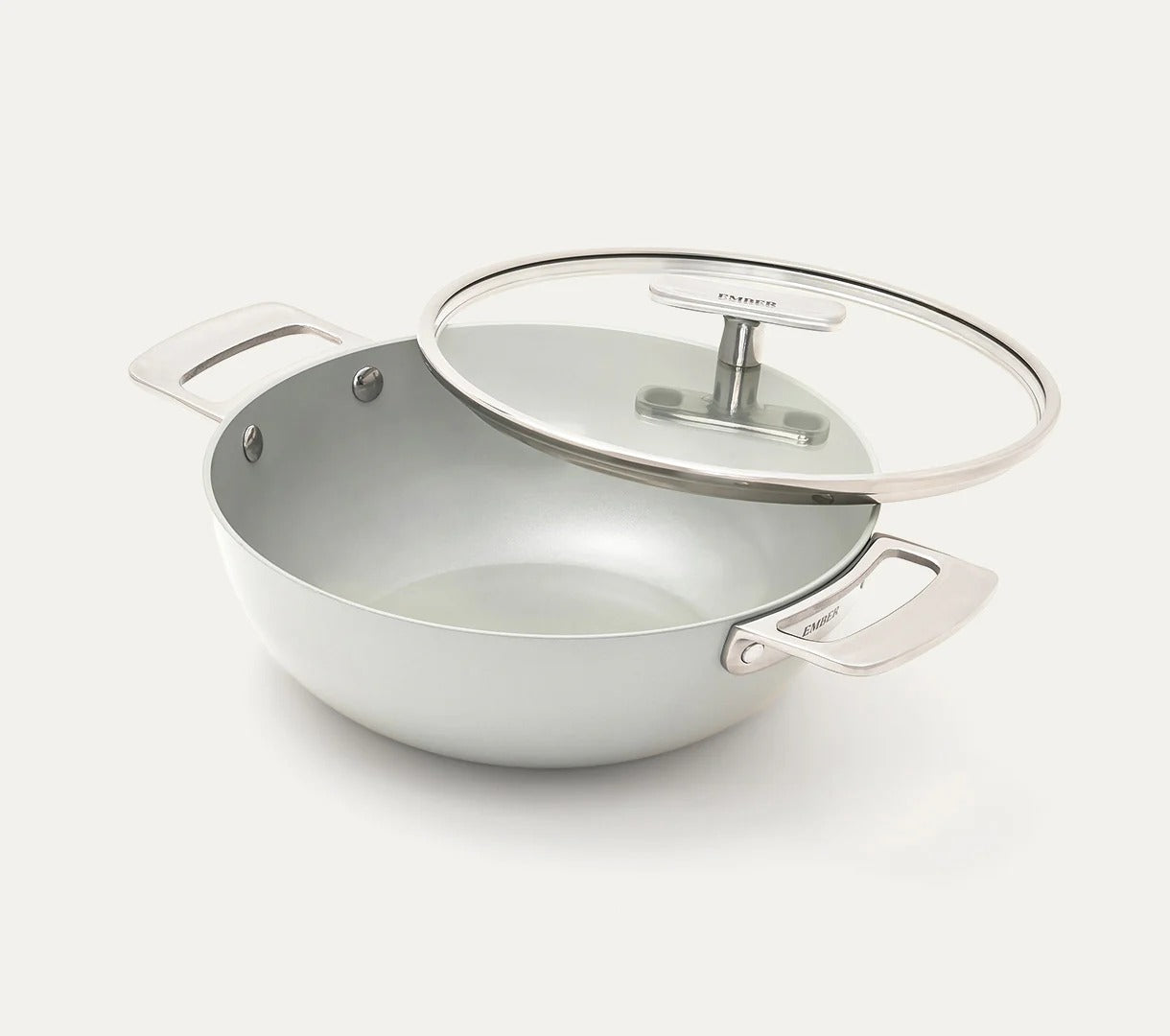 Ember Kadai 24cm Florence Collection Stainless Steel Handle Ceramic Non-Stick