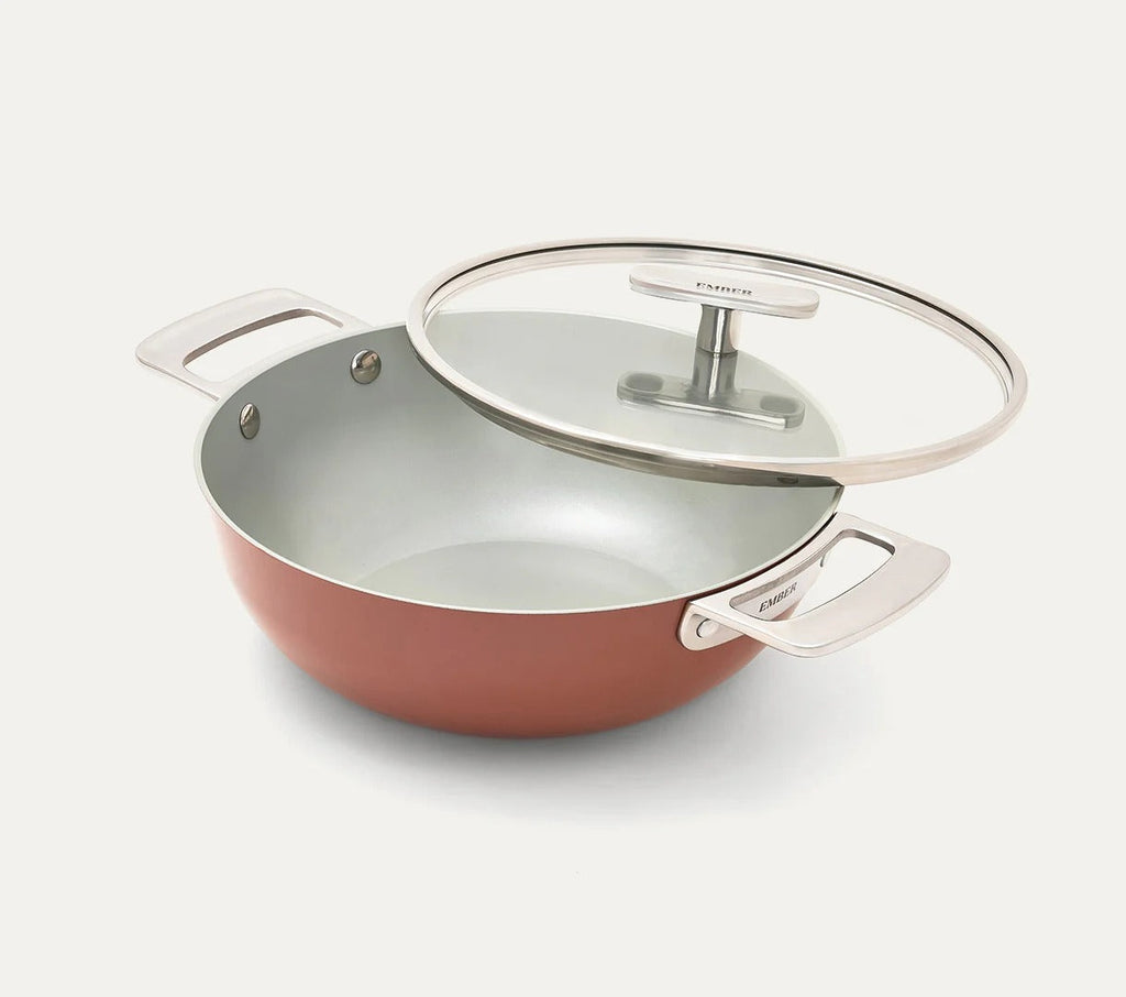 Ember Kadai 24cm Florence Collection Stainless Steel Handle Ceramic Non-Stick