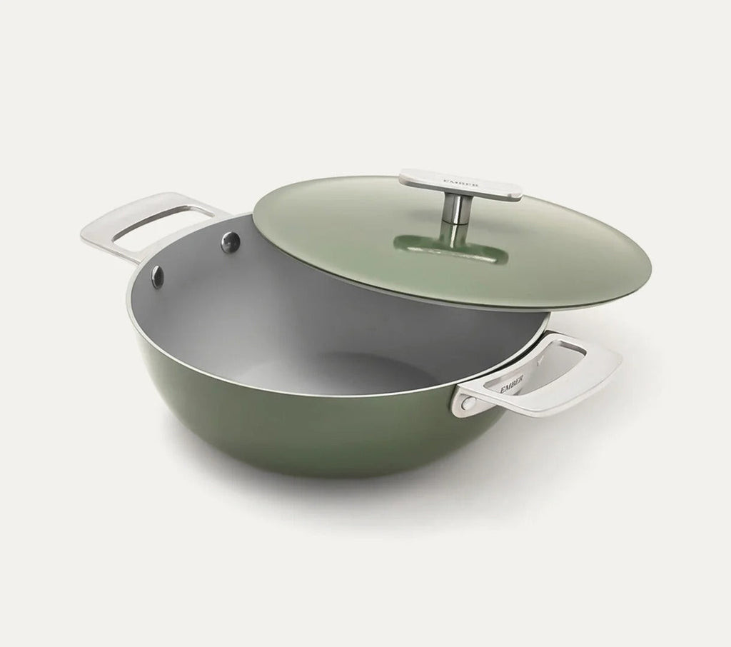 Ember Kadai 24cm Florence Collection Stainless Steel Handle Ceramic Non-Stick