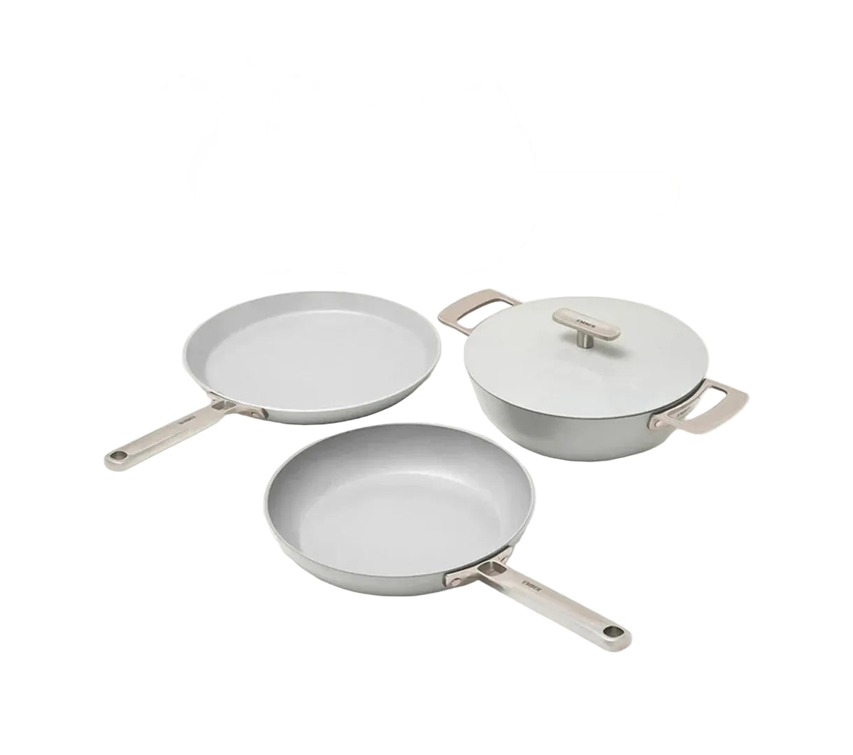 Ember Cookware Set of 3 with Storage Capri Series (Frypan+Kadai+Dutch Oven)
