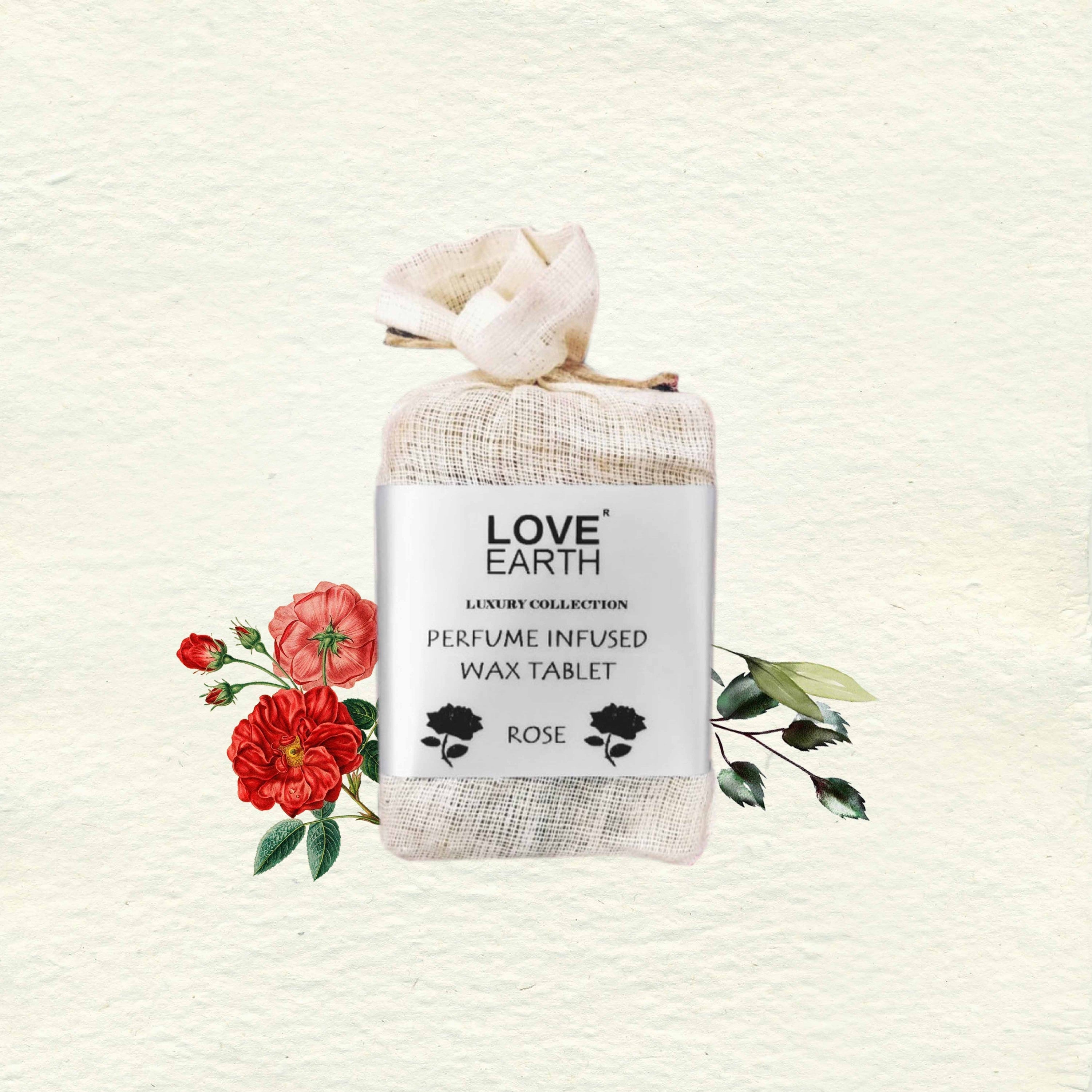 Love Earth Perfume Infused Wax Tablet (Rose)