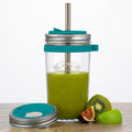 Glass Smoothie Making Set with Stainless Steel Straw | 500ml
