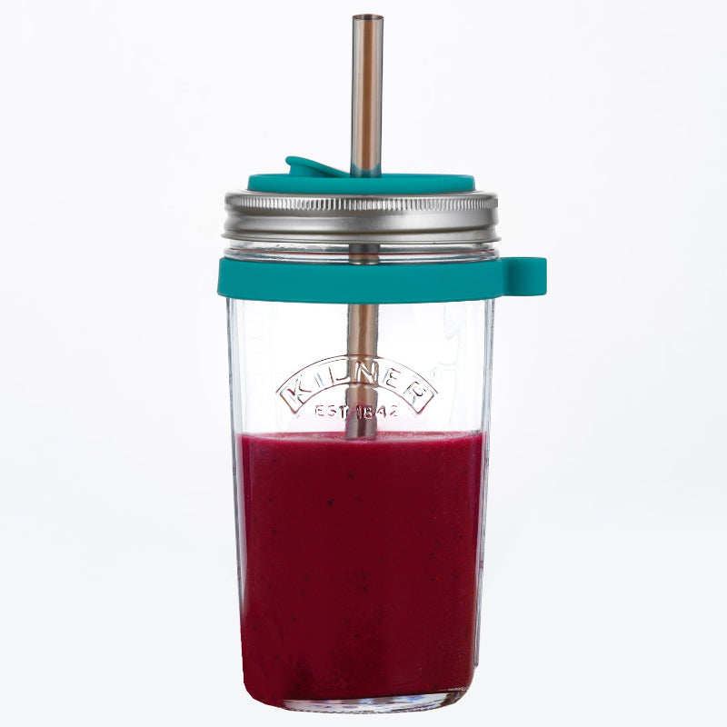 Glass Smoothie Making Set with Stainless Steel Straw | 500ml