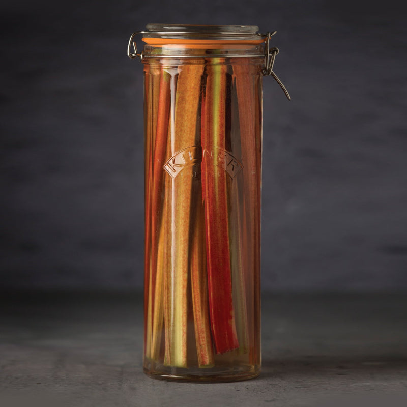 Glass Facetted Clip Top Jar | 2.2 Litre