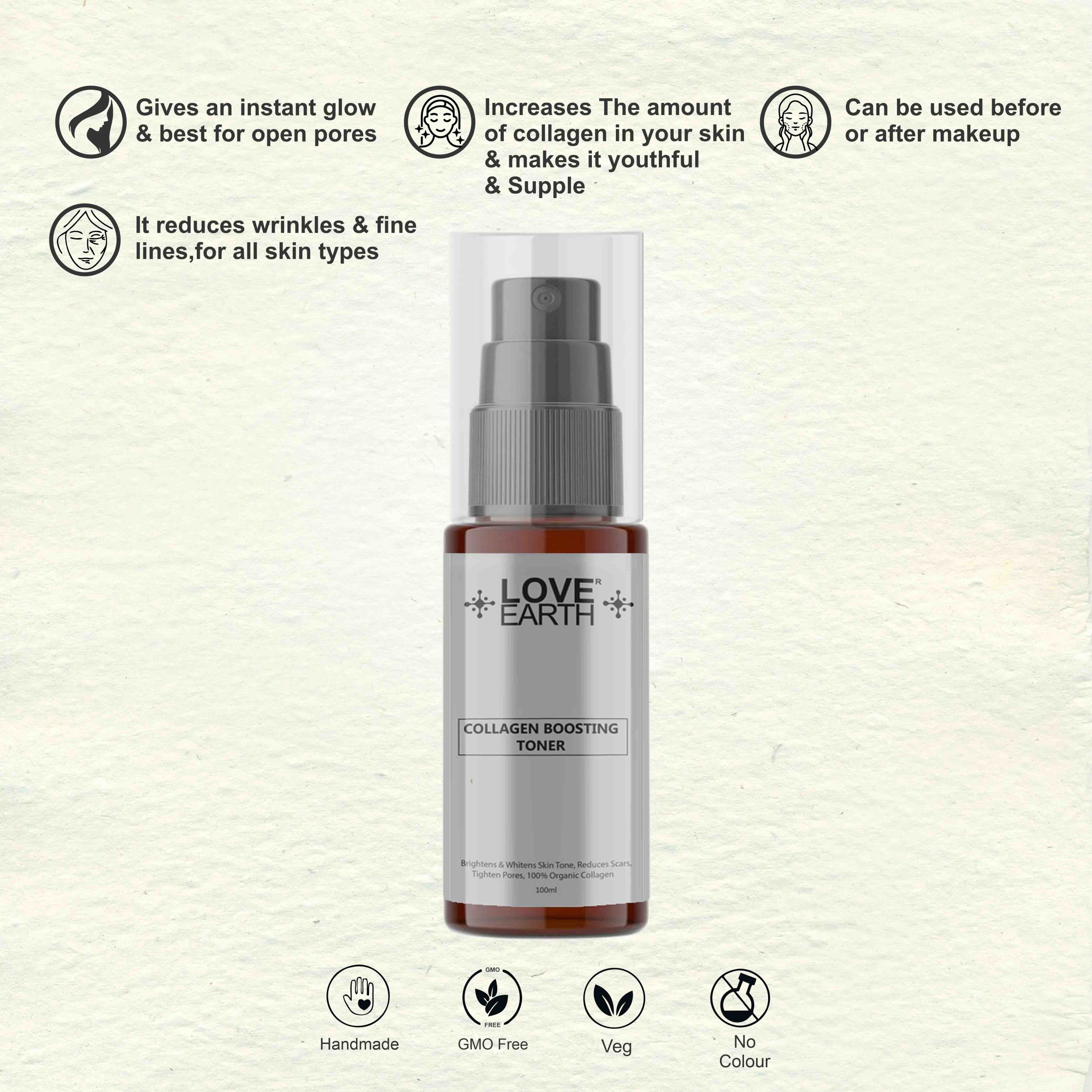 Love Earth Collagen Boosting Toner - 100 ml