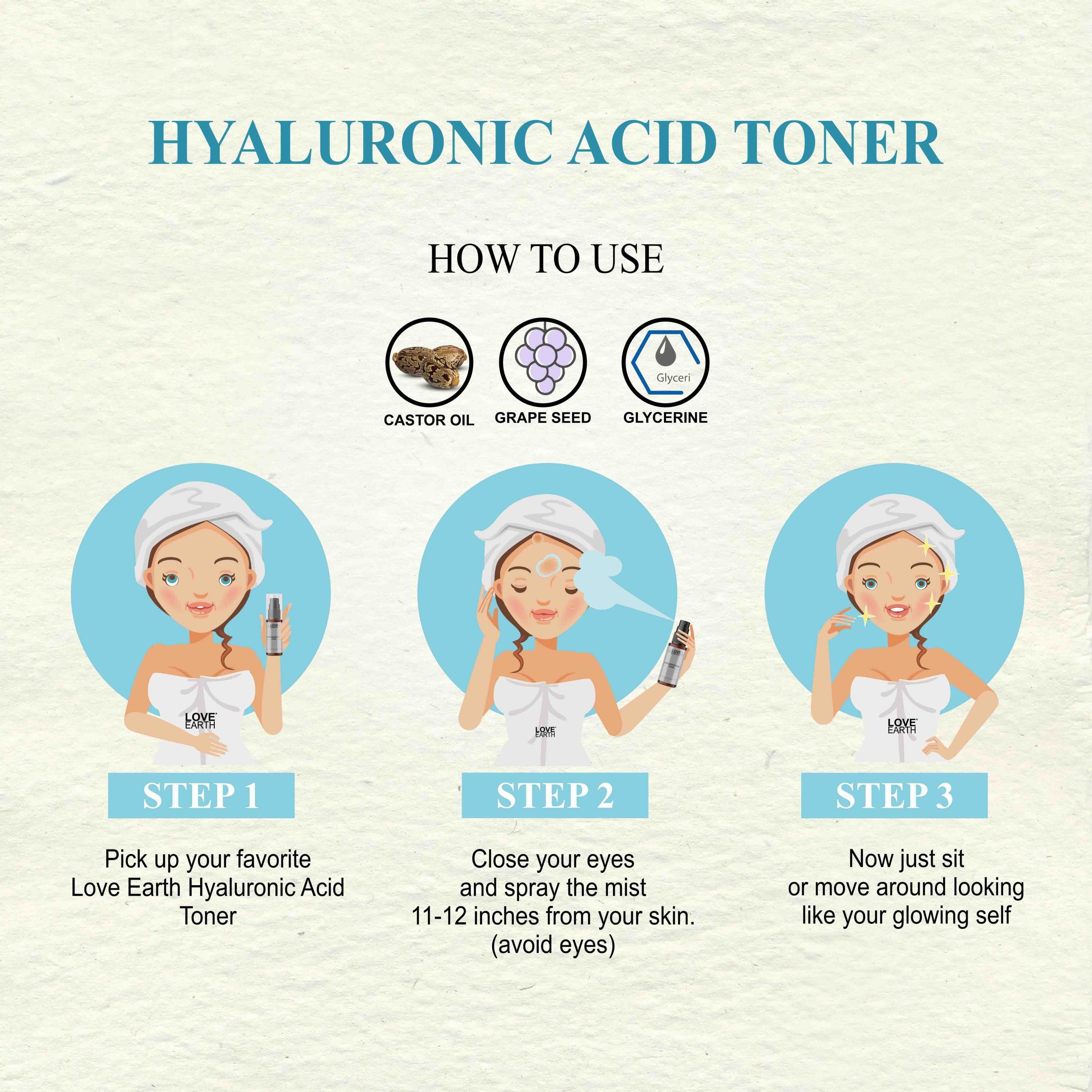 Love Earth Hyaluronic Acid Toner - 100 ml