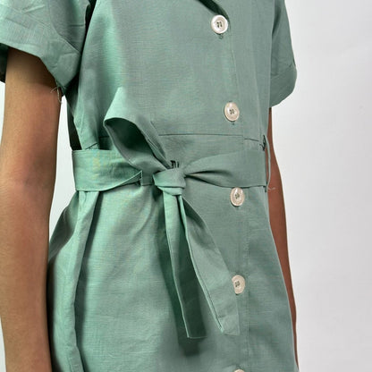 ArthLife Seafoam Green Watermelon Shirt Dress