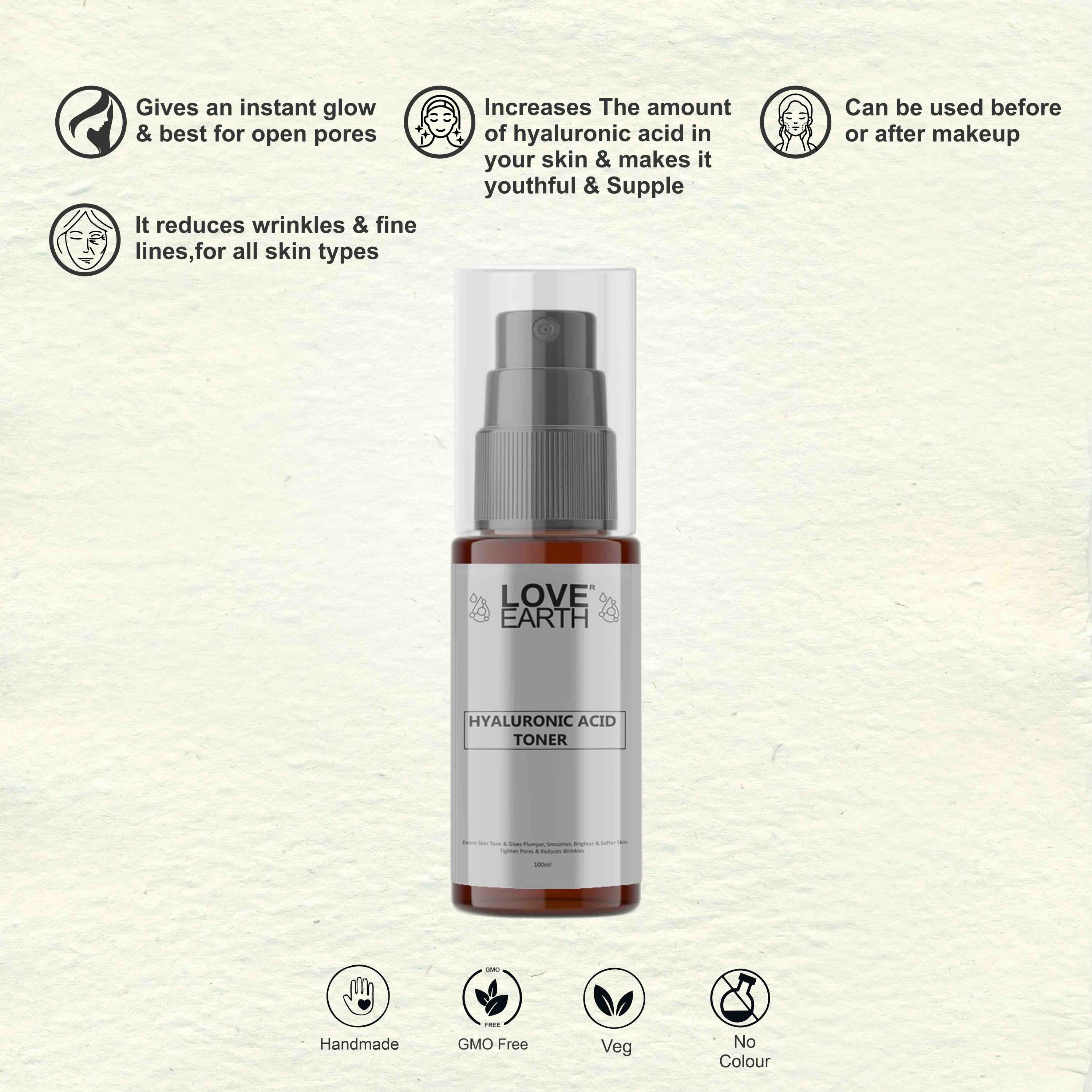 Love Earth Hyaluronic Acid Toner - 100 ml
