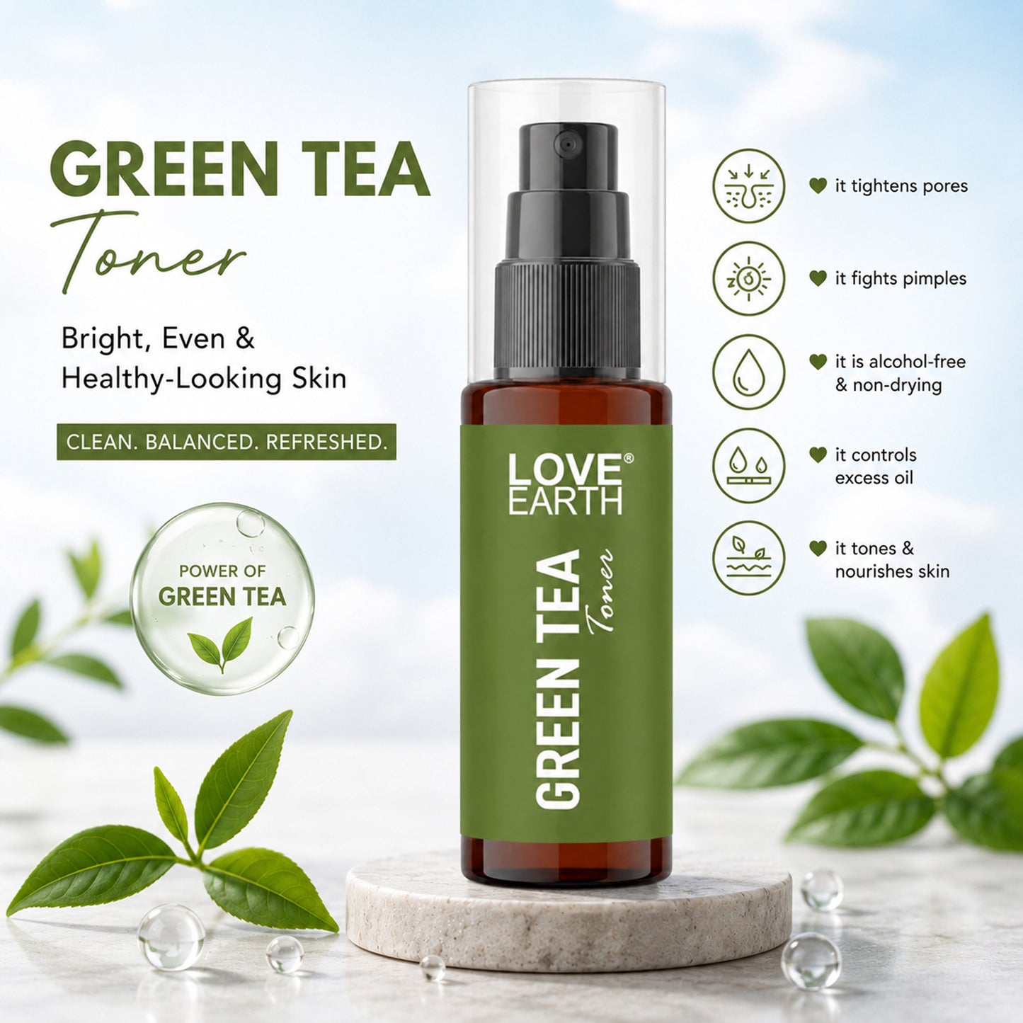 Love Earth Green Tea Toner