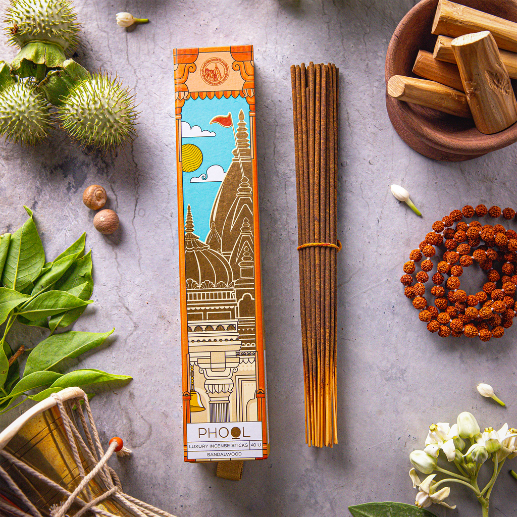 Phool KVT Sandlwood Incense Sticks - 40 Sticks