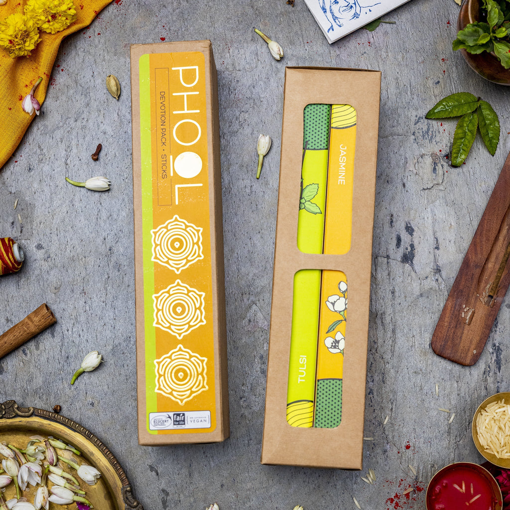 Phool Devotion Pack With Tulsi & Jasmine Combo