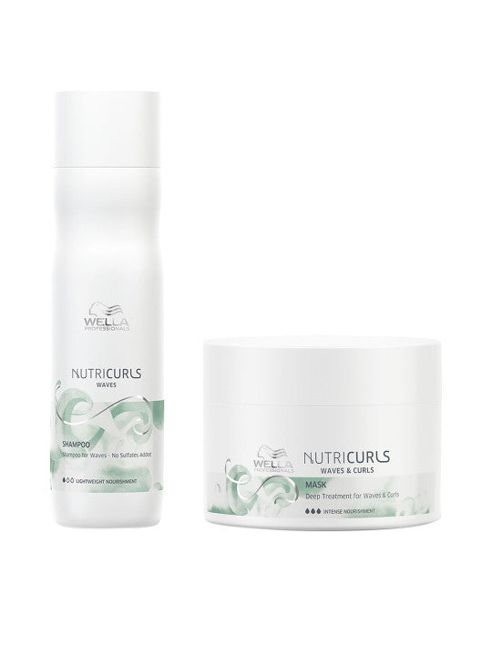 Wella Professionals Nutricurls Sulphate Free Shampoo & Deep Treatment Hair Mask Combo