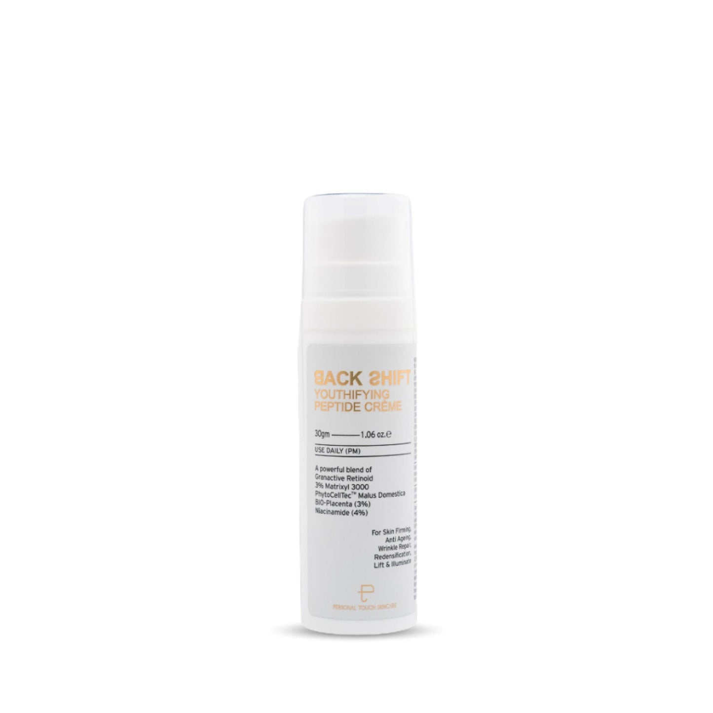 Personal Touch Skincare Backshift Anti Ageing Peptide Cream With Granactive Retinol, Bio Placenta & Niacinamide