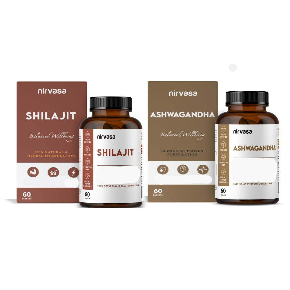 Nirvasa SJ and Ashwagandha Tablets Combo