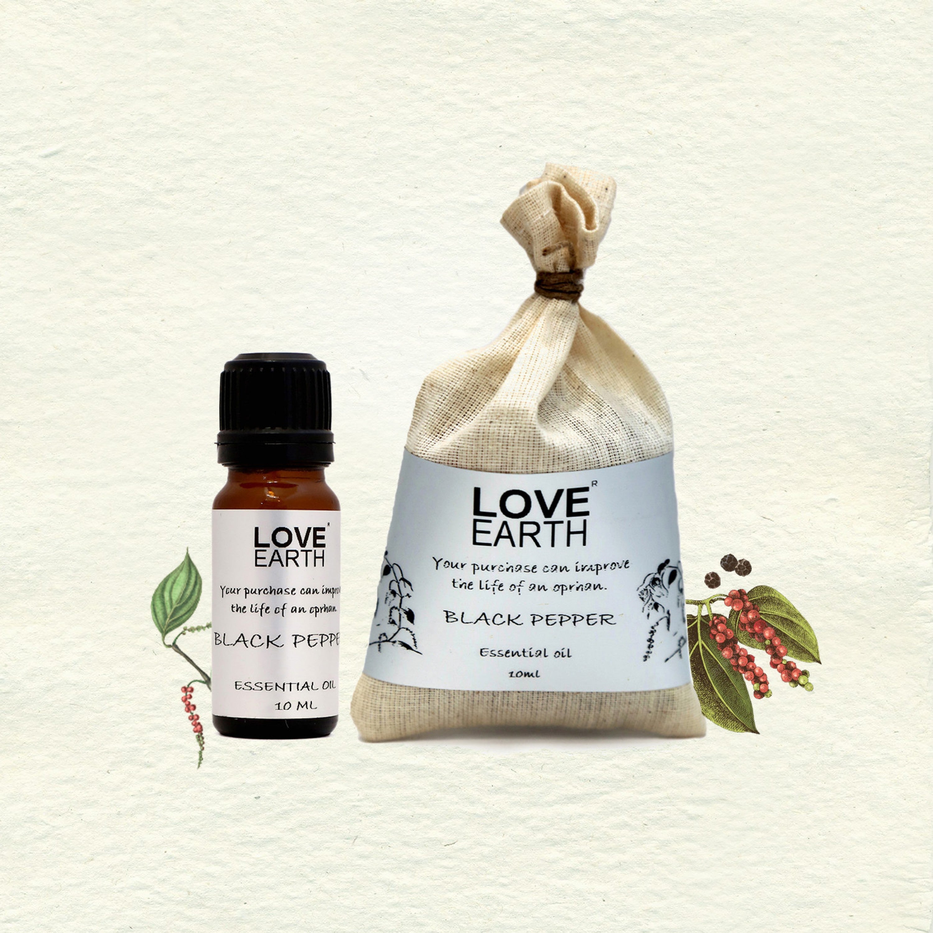 Love Earth Black Pepper Essential Oil - 10 ml