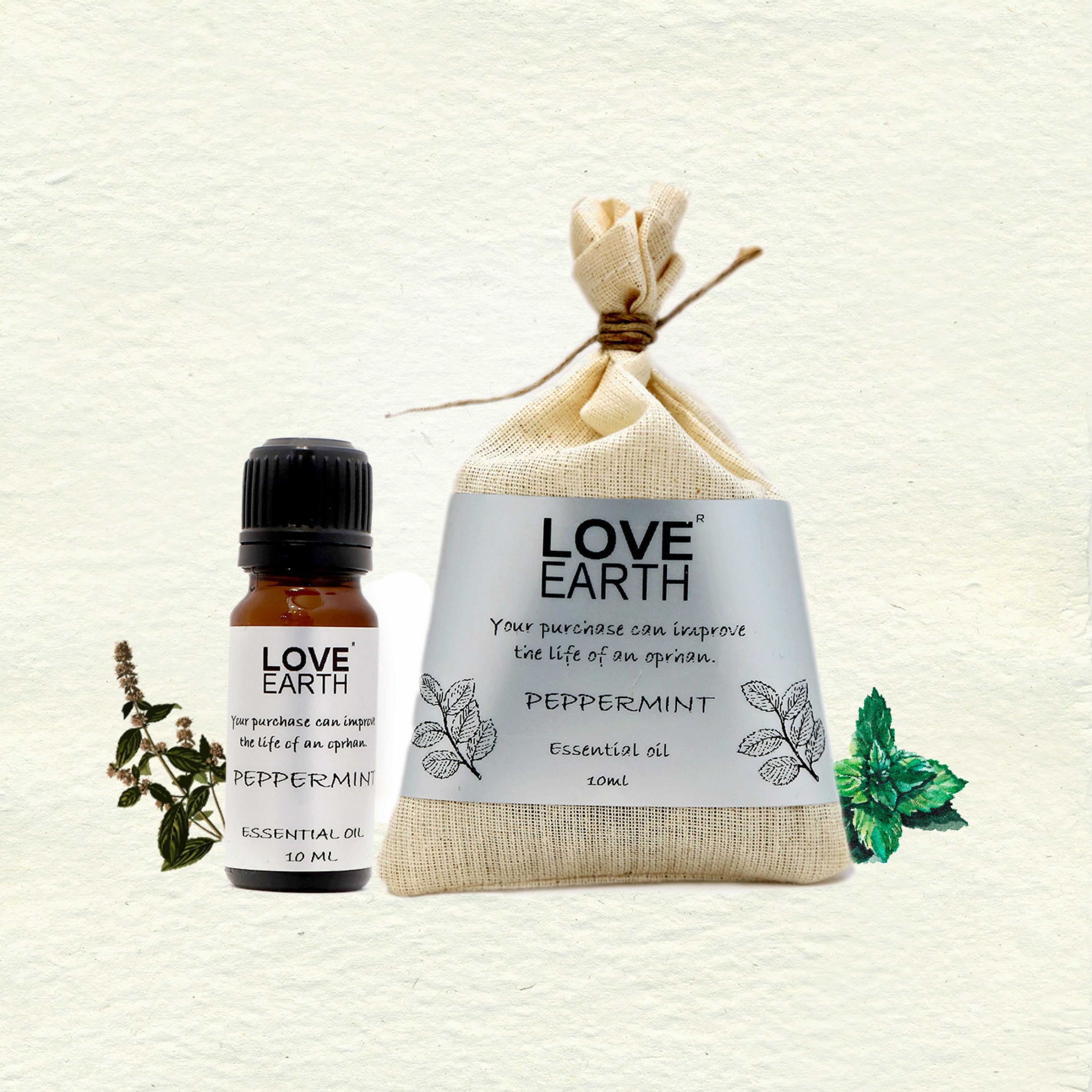 Love Earth Peppermint Essential Oil - 10 ml