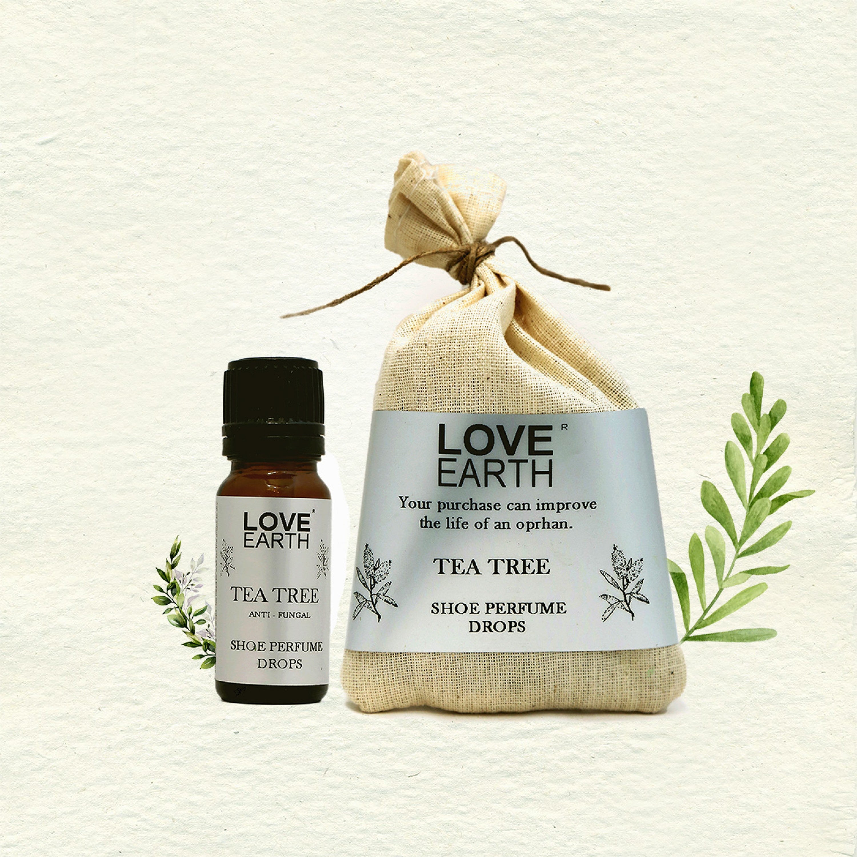 Love Earth Shoe Perfume Drops - Tea Tree - 10 ml
