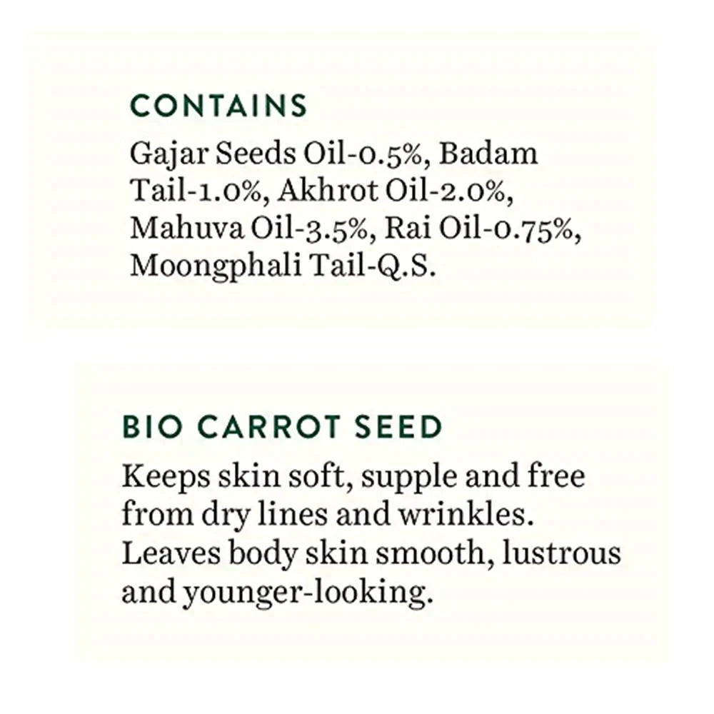 Biotique Advanced Ayurveda Bio Carrot Seed Anti-Aging After-Bath Body Oil - 120 ml
