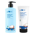Plum Coconut Milk & Peptides Shampoo And Conditioner for dry,frizzy Hair Combo