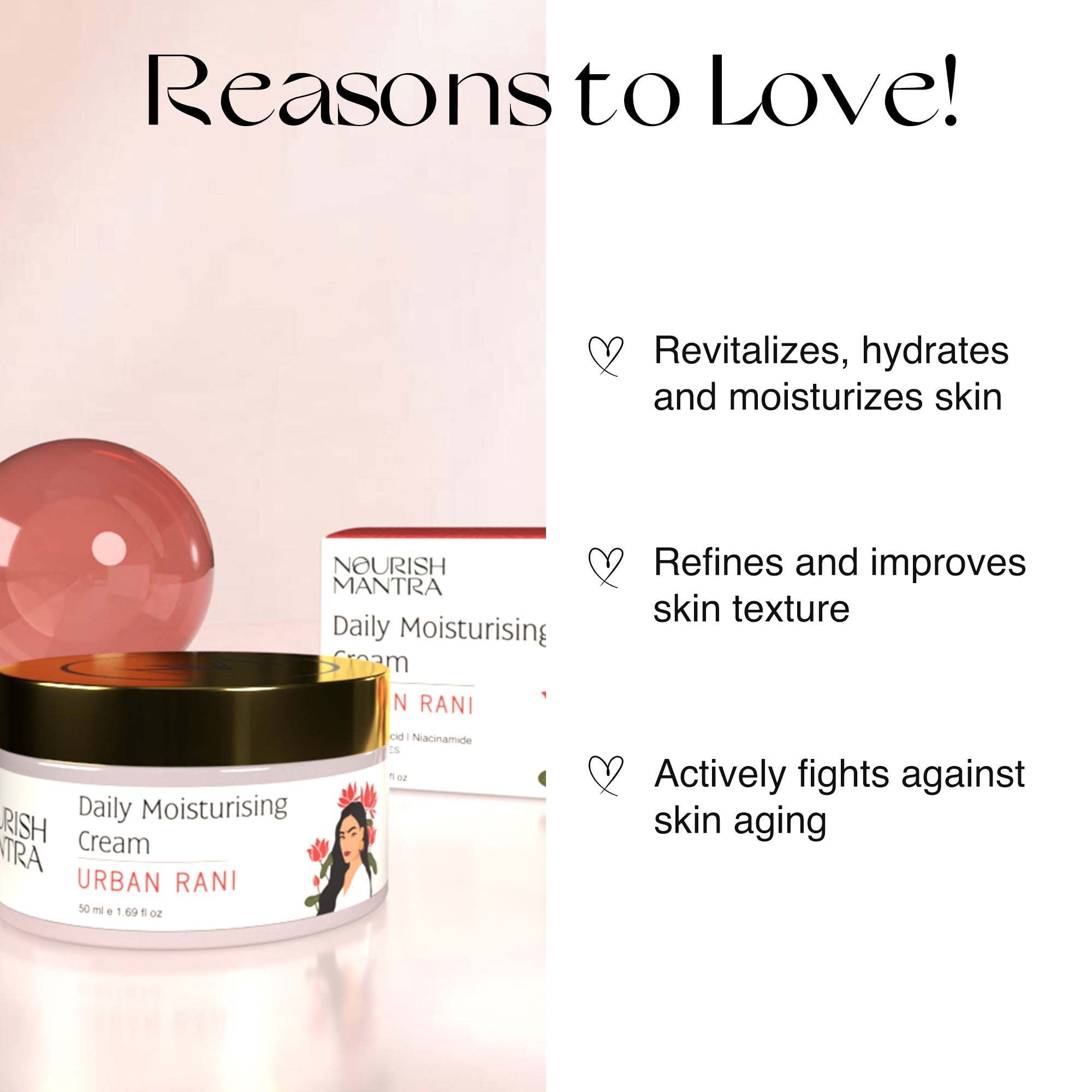 Nourish Mantra Urban Rani Daily Moisturizing Cream - 50 ml