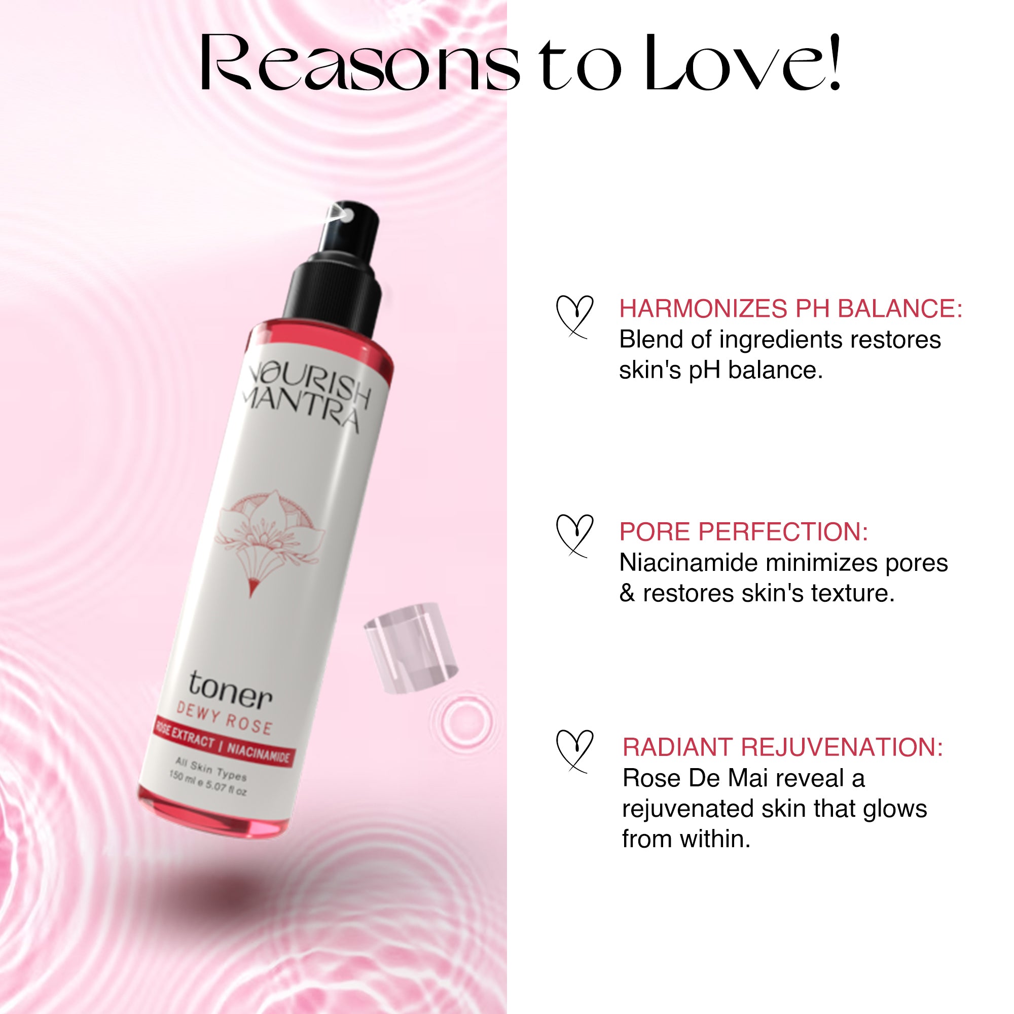Nourish Mantra Dewy Rose Face Toner - 150 ml