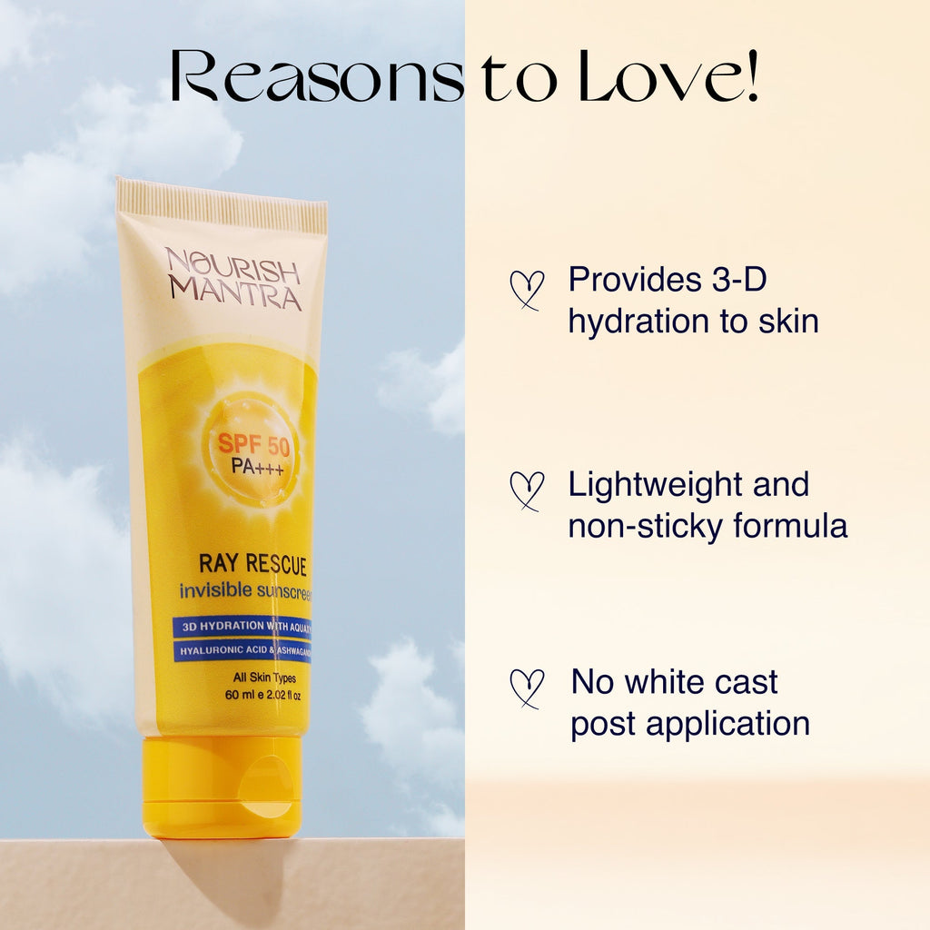 Nourish Mantra Ray Rescue Invisible Sunscreen SPF 50 - 60 ml