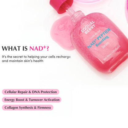 Eqqualberry NAD+ Peptide Boosting Serum – Anti-Aging & Plumping Effect
