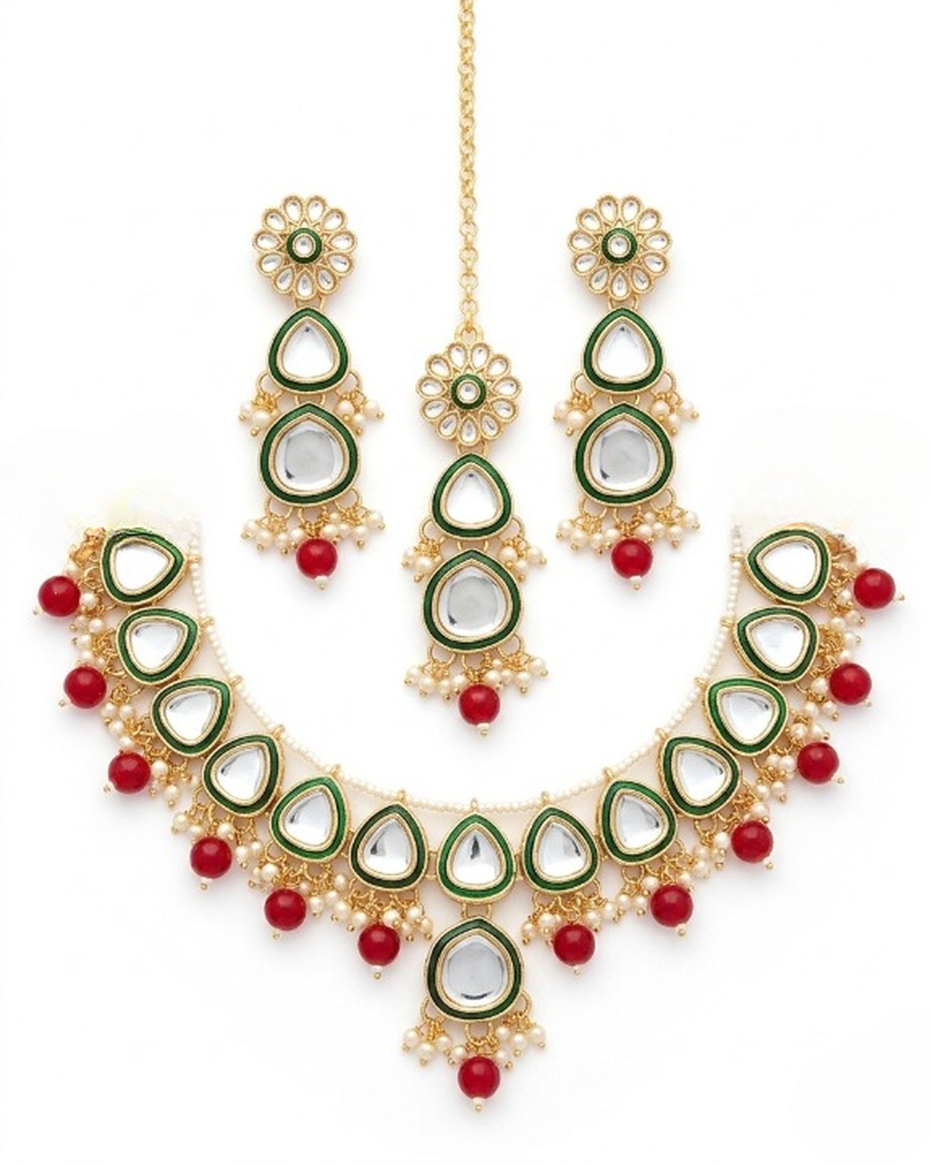 Jewel City undan Gold-Plated Pearl Choker Necklace Set | Indian Ethnic Bridal Wedding Jewellery | Handcrafted