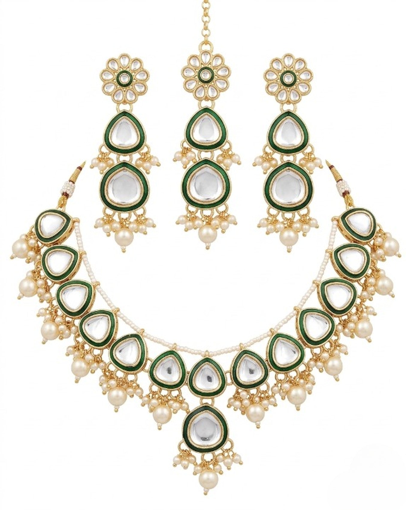 Jewel City undan Gold-Plated Pearl Choker Necklace Set | Indian Ethnic Bridal Wedding Jewellery | Handcrafted
