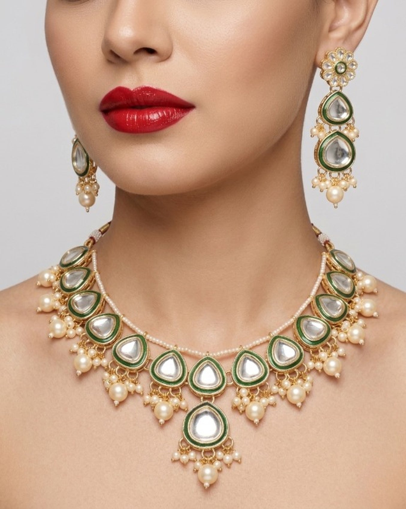 Jewel City undan Gold-Plated Pearl Choker Necklace Set | Indian Ethnic Bridal Wedding Jewellery | Handcrafted